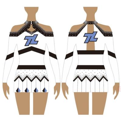 China Vestidos High Quality Spandex Cheerleaders Nylon/Spandex Personalizado Cheerleading Uniforms for sale