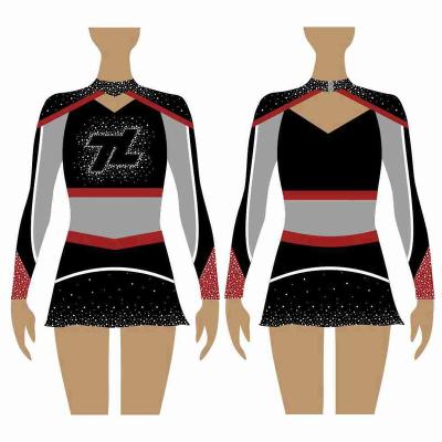 China Factory Price Nylon / Spandex Sports Cheerleading Uniforms Nylon / Spandex Cheerleading Uniforms for sale