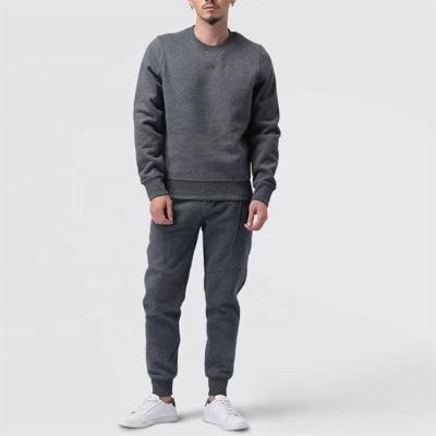 China 2021 QUICK DRY casual sports wear custom logo round neck sweatshirts men's two piece sports suits wear sets for men for sale