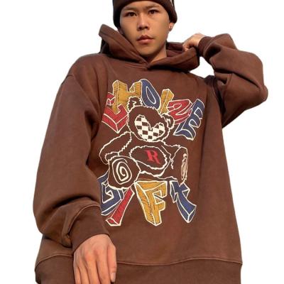 China 2021 American Hot Selling QUICK DRY Old Plush Hoodie Men's Loose Sleeved Winters Washed And Made Retro Long Hoodies for sale