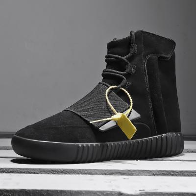 China Original fashion trend quality women fashion high top sneakers brand custom men Yeezy black triple genuine leather 750 boots for sale