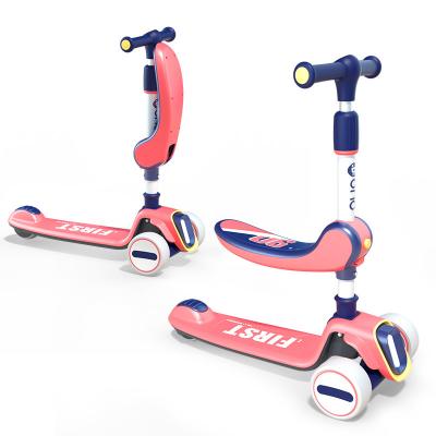 China Plastic high quality and good price safe and reliable 3 in 1 kids kick scooter with light for sale