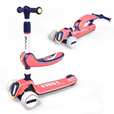 China New Design Wholesale Price Plastic Best Selling Folding Scooters Kids With Seat Three In One Scooter for sale