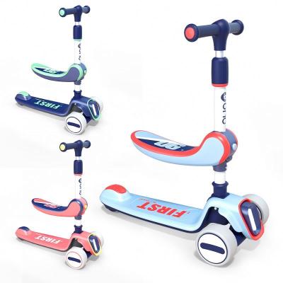 China Plastic High End Customized Durable 2022 3 Times In 1 Kids Kick Scooter With Flashing Wheels for sale