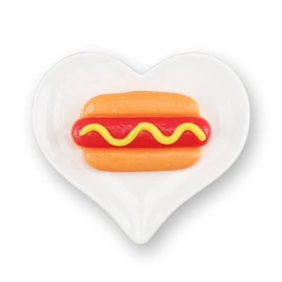 China Low sugar hot dog shaped gummy candy for sale