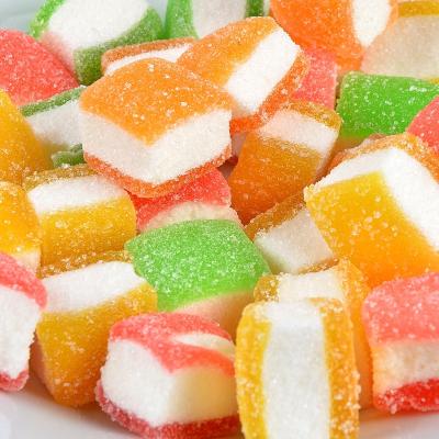 China Low Sugar Sugar Coated Mixed Gummy And Marshmallow Fruity Flavored Candy for sale