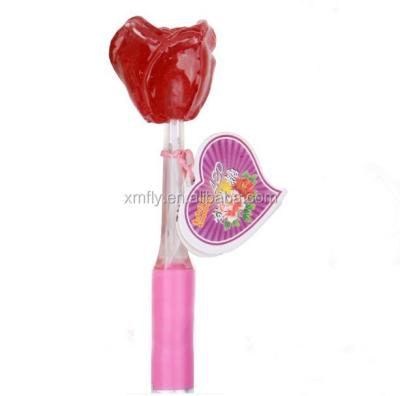 China Valentine's Day New Normal Rose Light Stick Lollipop LED Candy Candy for sale