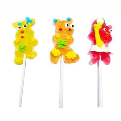 China Handwork Heart Sugar Free Customized Bulk Lollipop Sticks Shape Jelly Lollipops Popping Candy for sale