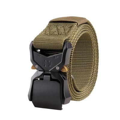 China Outdoor Sports Belt Men's Machining Alloy Platform Nylon Belt Canvas Pants Belt for sale