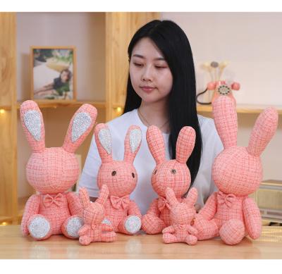 China Bunny Ear Plush Backpack Travel Backpack Student Soft Cute Rabbit Backpack Bag Toy Girls Toy School Bag Kids Outdoor Plush Free Sample for sale