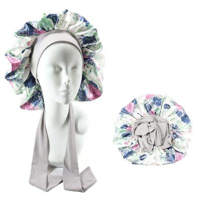 China Best Selling Fashion Silk Hood With Custom Logo Reversible Hair Satin Sleep Hoods for sale