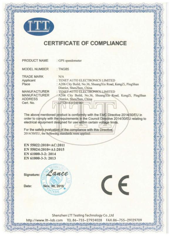 CE - Shenzhen Ninghui Technology Limited