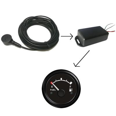 China Need cut-off hole on tank non contact ultrasonic fuel gauge level sensor with ohm or voltage signal converter module for all kind of fuel gauge for sale