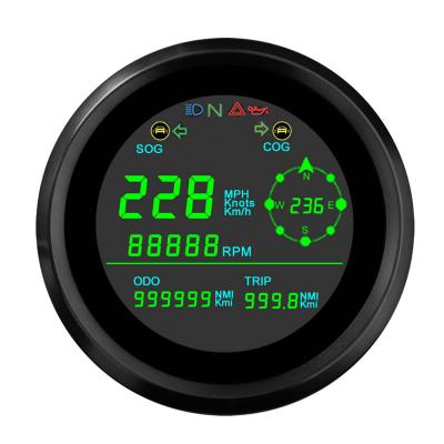 China No Electric Mechanic Sensor 85mm Knot Knot M/H Gauge For Bike Motorcycle Digital GPS Electronic Tachometer With Total Odometer for sale