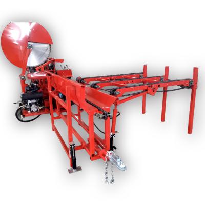 China Machinery Repair Shops High Efficiency Circular Saw 50T Firewood Processor Log Splitter With Chain Table for sale