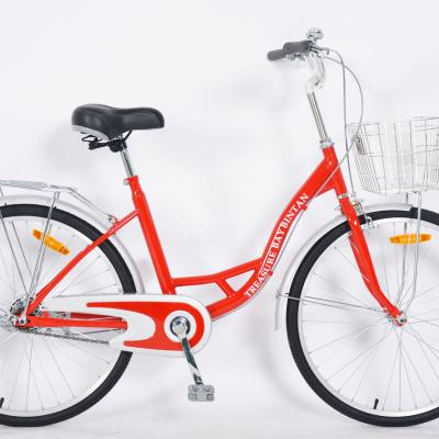 China Good Quality OEM Popular Single 24 Inch Speed ​​Steel Frame Women Bike Cycle City for sale