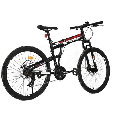 China New High Quality 26 Inch Mountain Folding Steel Bicycle For Men's Fast Folding Bike for sale