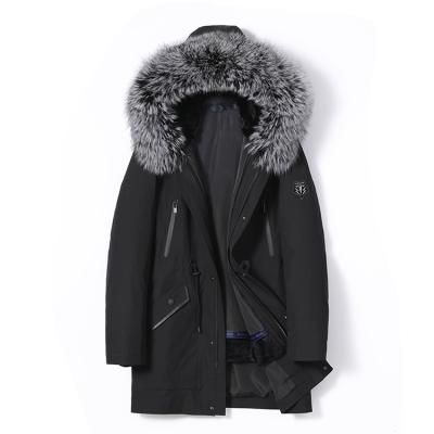 China Winter Breathable Wholesale Men's Big Promotion Fur Parker Collar Overcoat for sale