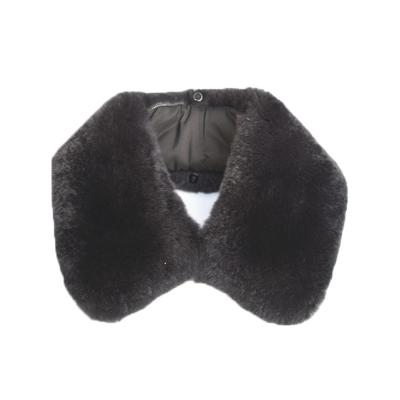 China Square Collar Rex Rabbit Fur Collar For Men And Women Special Collar Factory Custom Made Parker Clothing Leather Fur Collar Wholesale for sale