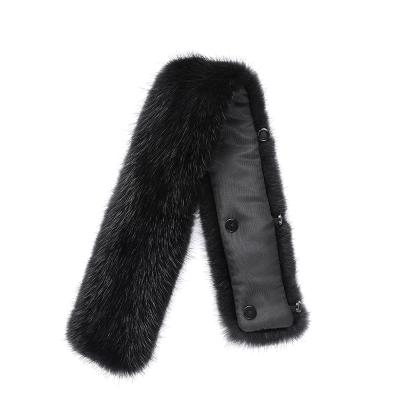 China Stand Collar Men's General Black Hot Grass Fur Collar Full Skin Square Custom Boutique Mink Collar Real Mink Collar Real Mink Fur Collar for sale