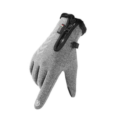 China Comfortable Men And Women Riding Long Finger Gloves Bike Plus Warm Velvet Full Finger Gloves for sale