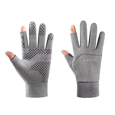 China Autumn and winter comfortable warm cold and velvet men's gloves; s riding dew fishing outside riding gloves for sale