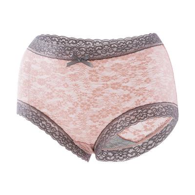 China Antibacterial Japanese Fabric Briefs Antibacterial Jacquard Mid Waist Lady Underwear Girl Girl Lace Women Lace Up Panties for sale