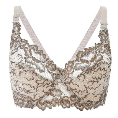 China Beautiful QUICK DRY like a butterfly skin soft close nylon breathable plus size full cup women lace up bra for sale