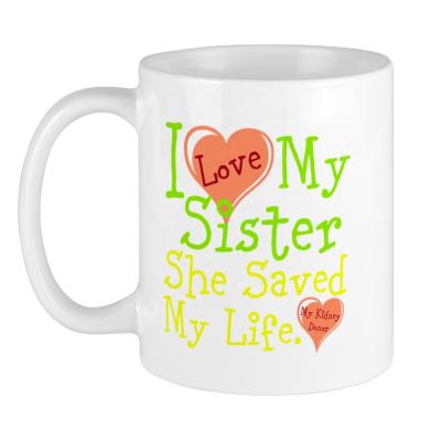 China I Love You Viable Sister Mug / Sublimation Printing Ceramic Coffee Mug for sale