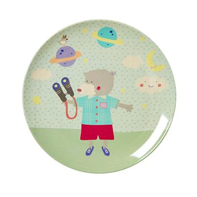 China 8 Inch 20cm Diameter Bear Print Melamine Desert Sustainable Dish for sale