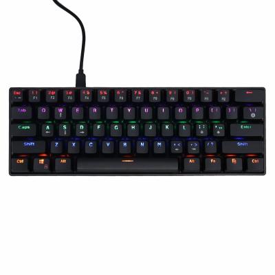 China Gamer 61keys RGB Plug and Play Mechanical Numeric Keypad PC Backlit Computer Keyboard Gaming Wired Keyboards for Laptop PC Games for sale