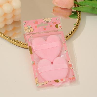 China Facial Beauty Makeup Sponge Puff Hot-selling 2PCS Makeup Sponge Portable Makeup Puff Soft Heart-shaped Puff Set Loose Powder Makeup Sponge Puff for sale