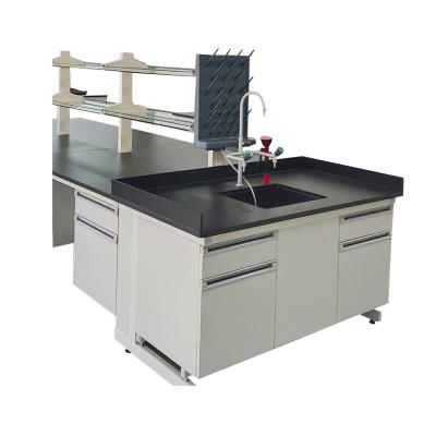 China 2022 Qi Shengyuan Customization Steel And Wood Chemistry Lab Modern Office Lab Benches For School for sale