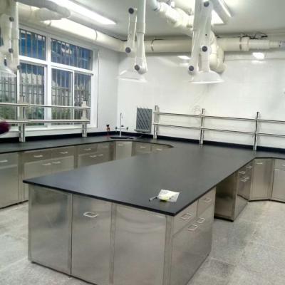 China Modern Lab Bench Workstation Stainless Steel Anti-corrosion Steel Workbench For School for sale