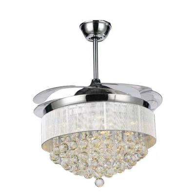 China Modern Amazon Chandelier Crystal Ceiling Fans And Pendent Lights 42 Inch Ceiling Fan Light Invisible AC Ceiling Fan Light Without Fan Blade for sale