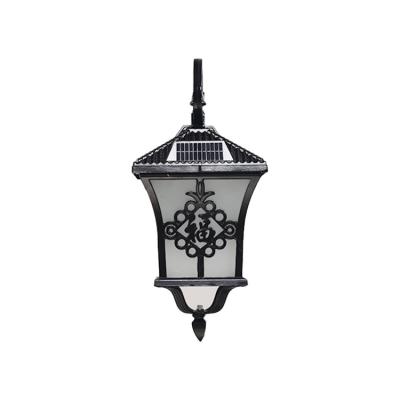 China Classic Antique Solar Garden Sconce Decoration Outdoor Lamp Led Lighting Outdoor Wall Light for sale