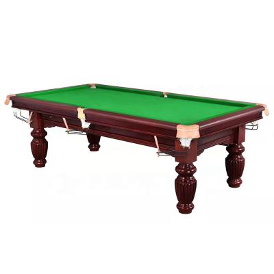 China Econmic / Luxury Cushion Rubber Material And Pocket Hardware Snooker Pool Table Leather Snooker Table for sale