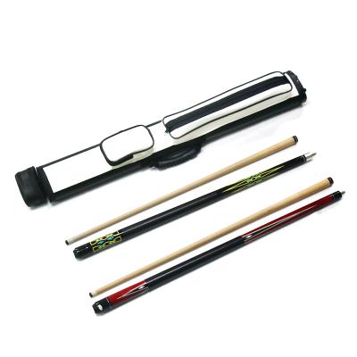 China Durable Random Design 4 Holes Pool Cue Case With 1/2 Maple Pool Cue Stick for sale