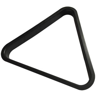 China Black color 57mm billiards plastic triangle 8 ball billiard table accessories promotion triangle rack for sale