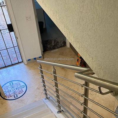 China DF New Design 10mm Contemporary Stainless Balustrade have glass balustrade and cable balustrade or rod balustrade for sale