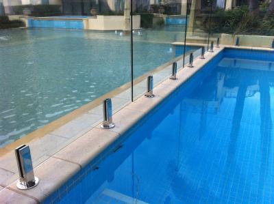 China DF Traditional Frameless Railing Pool Fence Stainless Balustrade Glass Fence Pins for sale