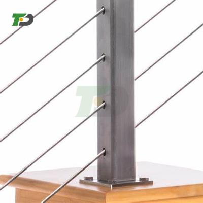 China DF Factory Price Stainless Steel Cable Railing Stair Railing Design Contemporary Railings for sale