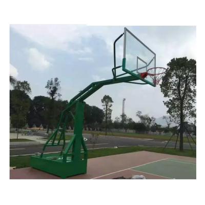 China Movable High Quality Glass Pole Adjustable Basketball Backboard Basketball Stand for sale