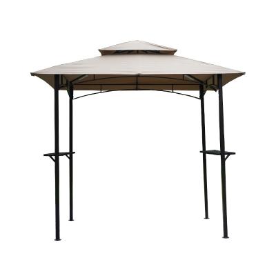 China Helm Shelves& asbeston steel garden furniture BBQ gazebo tent with bar shelves for sale