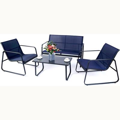 China (Size) Adjustable 4 Piece Patio / Outdoor Conversation Set With Strong Powder Coated Metal Frame Sofa Set for sale