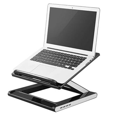 China Actto 4 USB Adjustable Left Tablet Hub Cooling Stand (Waist) With Fan Height Ergonomic Angle Adjustable Computer Laptop Stand NBS-07H for sale