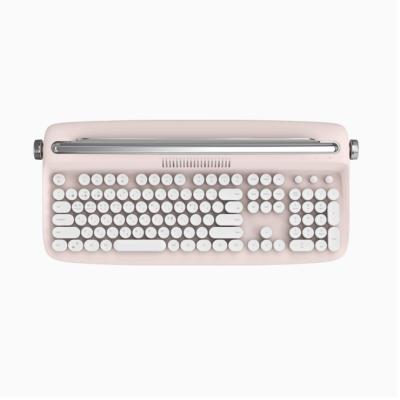 China Anti-ghosting 2021 New design retro wireless keyboard with wrist support with cradle keyboard wireless tablet 106 keys W503 for sale