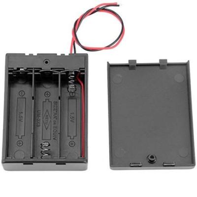 China 4.5V 3AA 3AAA plastic battery holder with cover switch/lead wire/pins/snap connector/9v 3AA 3AAA from jst for sale