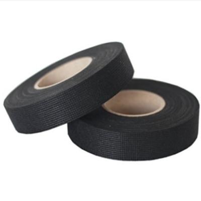 China Polyester Heat Resistant Automotive Electrical Cloth Car Wiring Loom Harness Flat Cable Tape Adhesive Organizer Tape for sale