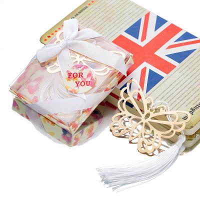 China Zinc Alloy Book Lover Collection Butterfly Bookmarks School Party Souvenir Wedding Favors for sale